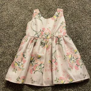 3T pink and floral dress